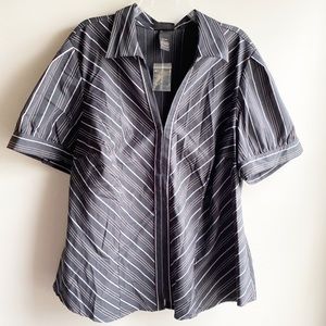 Lane Bryant/Black w/ White Stripes Top - 22/24 NWT